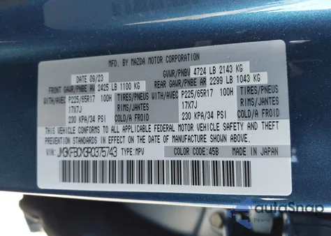 2024 Mazda Cx-5 2.5 S Preferred from USA, damaged, VIN JM3KFBCM3R0375743